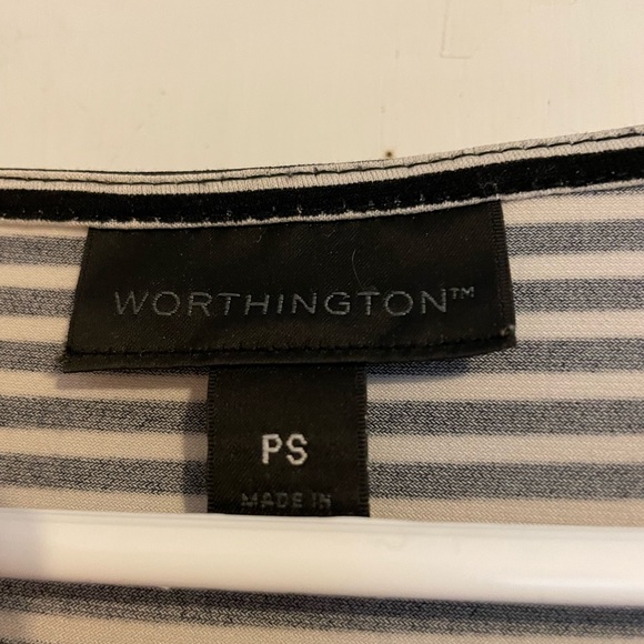 Worthington striped cap-sleeve shirt - Picture 3 of 4